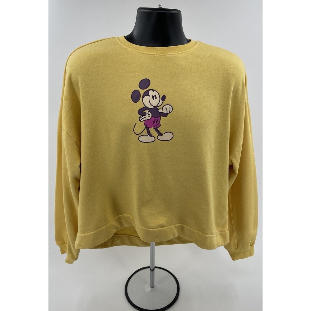 Mickey Mouse Genuine Mousewear Pullover Sweatshirt Gold Women's Size Medium